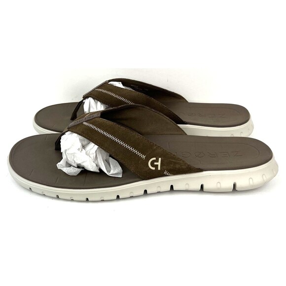 Cole Haan Zerogrand Thong Sandals Flip Flops Mens Size 13M Brown Leather Comfort main image 12